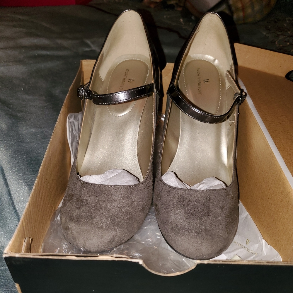 Silver Suede /Shiny Heels